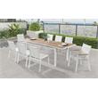 Afuera Living Brown Wood Outdoor Patio Extendable Dining Table