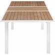 Afuera Living Brown Wood Outdoor Patio Extendable Dining Table