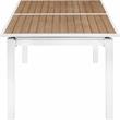 Afuera Living Brown Wood Outdoor Patio Extendable Dining Table
