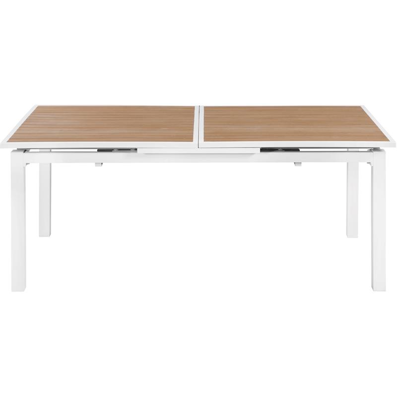 Afuera Living Brown Wood Outdoor Patio Extendable Dining Table