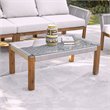 Afuera Living Modern Wicker Outdoor Cocktail Table in Natural