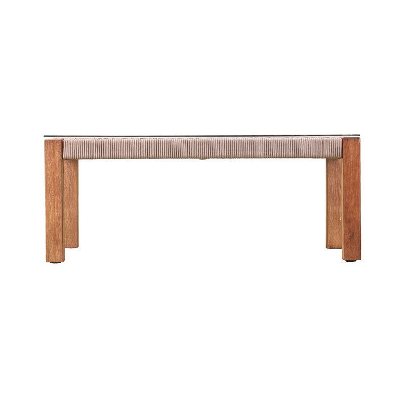 Afuera Living Modern Wicker Outdoor Cocktail Table in Natural