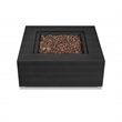 Afuera Living Square Metal Propane Fire Table with Conversion Kit in Black