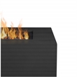 Afuera Living Square Metal Propane Fire Table with Conversion Kit in Black