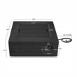 Afuera Living Square Metal Propane Fire Table with Conversion Kit in Black