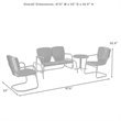 Afuera Living 4-Piece Modern Metal Outdoor Conversation Set in Turquoise Gloss
