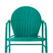 Afuera Living Steel Turquoise Rocking Chair Set Round Weatherproof 32.25