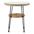 Afuera Living Wicker / Rattan Round Outdoor Coffee Table in Natural