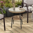Afuera Living Wicker / Rattan Round Outdoor Coffee Table in Natural
