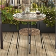 Afuera Living Wicker / Rattan Round Outdoor Coffee Table in Natural
