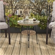 Afuera Living Wicker / Rattan Round Outdoor Coffee Table in Natural