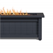 Afuera Living Modern Rectangle Metal Propane Fire Table in Gray