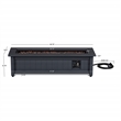 Afuera Living Modern Rectangle Metal Propane Fire Table in Gray