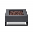 Afuera Living Metal Propane Fire Table with Conversion Kit in Slate Gray