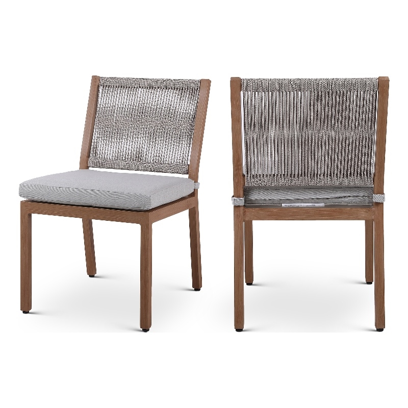 Afuera Living Grey Outdoor Patio Dining Side Chair (Set of 2)