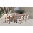 Afuera Living Contemporary Natural Outdoor Patio Dining Table
