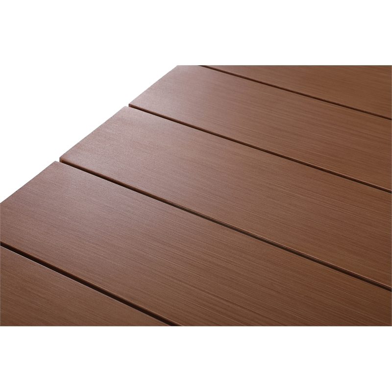 Afuera Living Contemporary Natural Outdoor Patio Dining Table