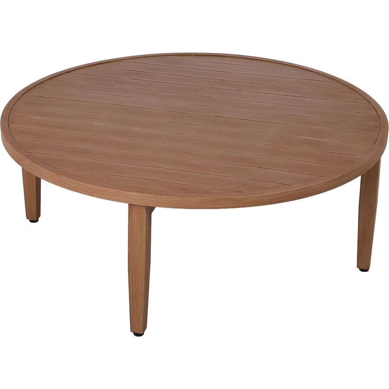 Afuera Living Contemporary Natural Outdoor Patio Coffee Table