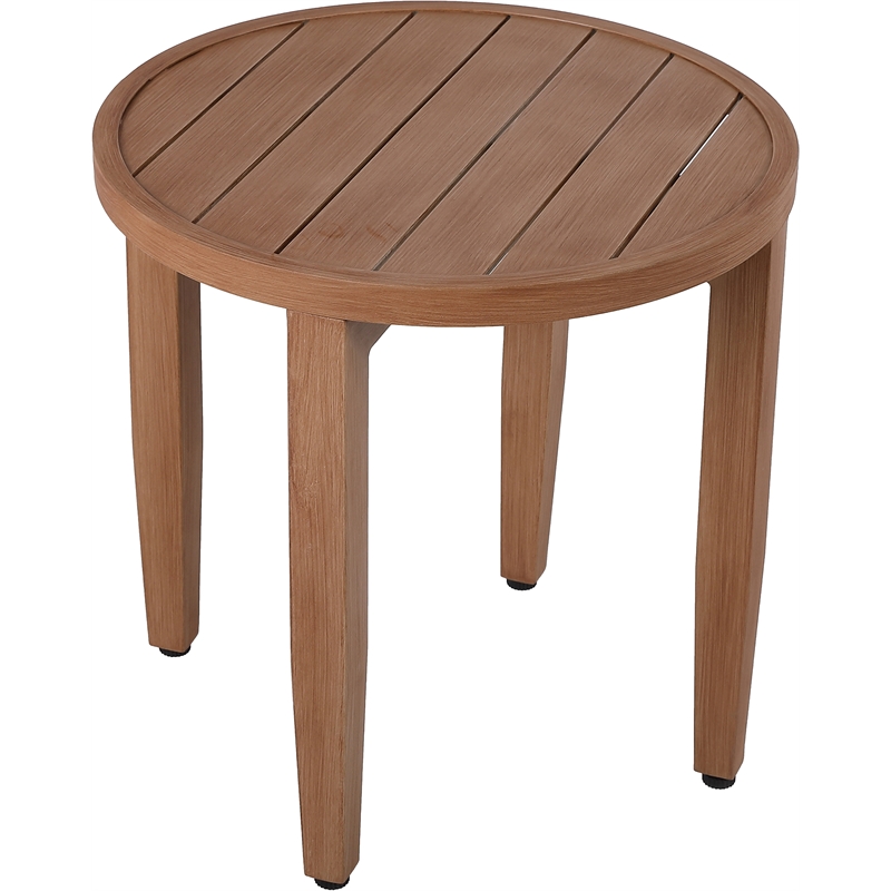 Afuera Living Contemporary Outdoor Patio End Table in Natural