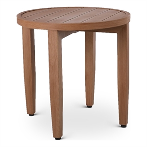 Afuera Living Contemporary Outdoor Patio End Table in Natural