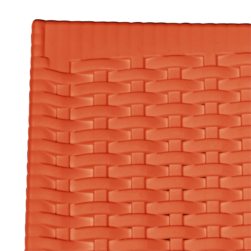Afuera Living Modern Weave Indoor Outdoor Dining Armchair in Orange