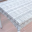 Afuera Living Contemporary Wicker Patio Coffee Table in Gray