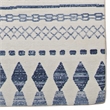 Afuera Living Indoor Outdoor Machine Skip Area 7'x9' Rug in Ivory and Blue