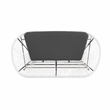 Afuera Living Outdoor Loveseat Handwoven Wicker Roping Steel Frame in White