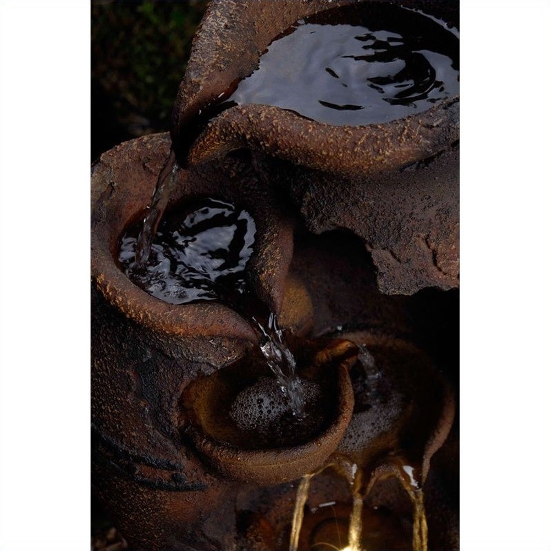 Afuera Living Old Fashion Pot Outdoor Fountain with Led Light