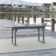 Afuera Living Transitional Extendable Patio Dining Table in Gray Wash