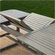 Afuera Living Transitional Extendable Patio Dining Table in Gray Wash