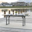 Afuera Living Transitional Extendable Patio Dining Table in Gray Wash