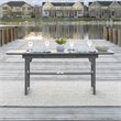 Afuera Living Transitional Extendable Patio Dining Table in Gray Wash