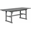 Afuera Living Transitional Extendable Patio Dining Table in Gray Wash