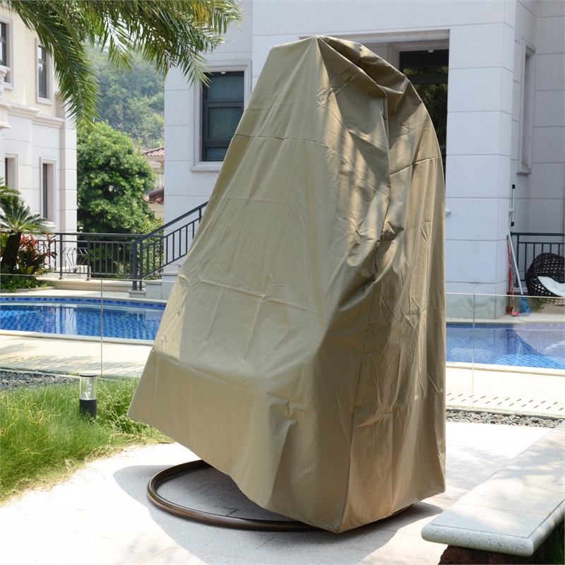 Afuera Living Durable Patio Brown Fabric Hanging Egg Swing Chair Canvas Cover