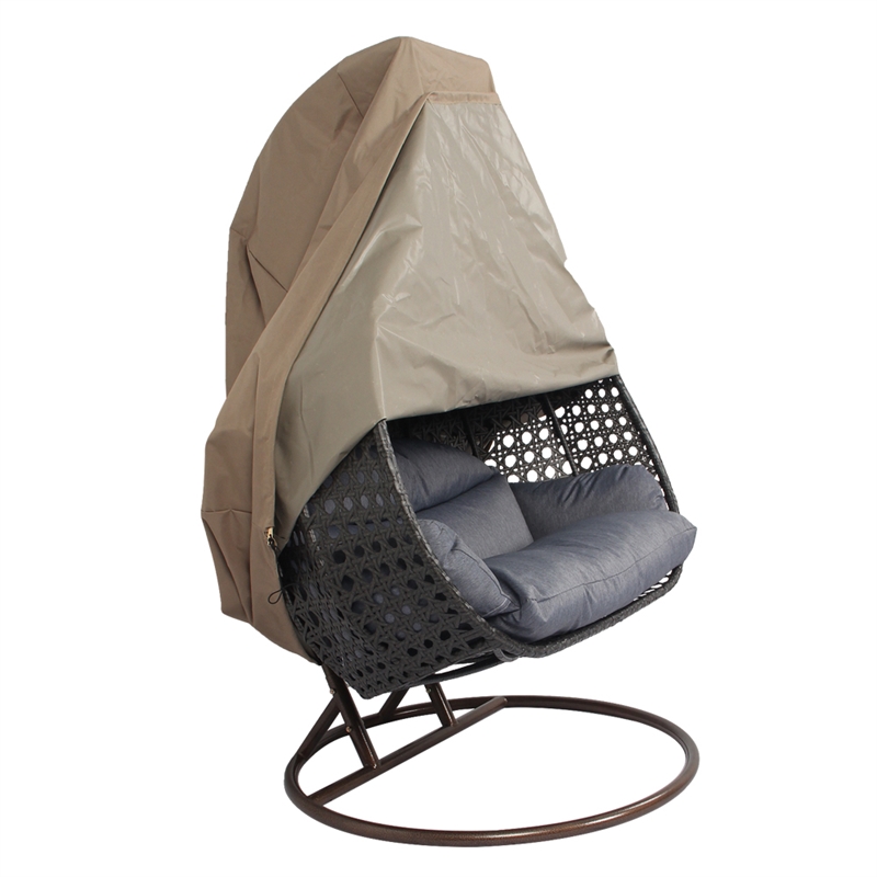 Afuera Living Durable Patio Brown Fabric Hanging Egg Swing Chair Canvas Cover