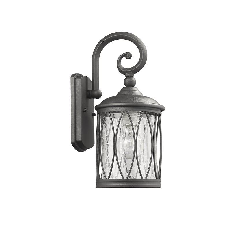 Afuera Living Transitional 1 Light Black Outdoor Wall Sconce 13