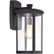 Afuera Living Transitional 1 Light Textured Black Outdoor Wall Sconce 17