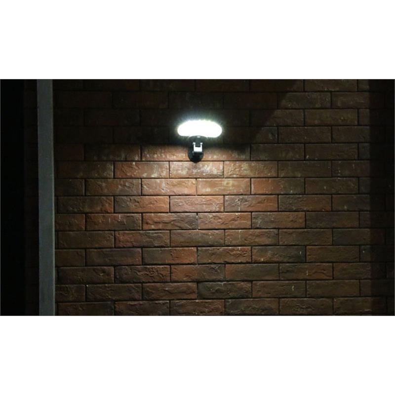 Afuera Living White LED Motion Activated Outdoor LED Solar Security Floodlight