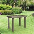 Afuera Living Wicker Outdoor Counter Height Bar Table in Brown