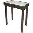 Afuera Living Wicker Outdoor Counter Height Bar Table in Brown