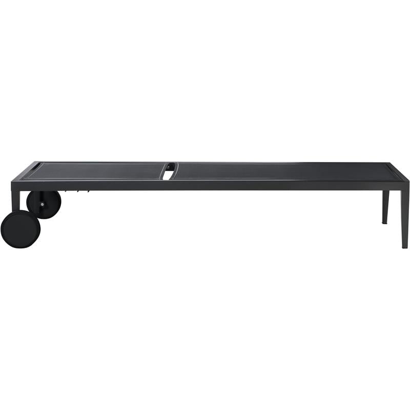 Afuera Living Modern Black Outdoor Patio Chaise Lounge Chair