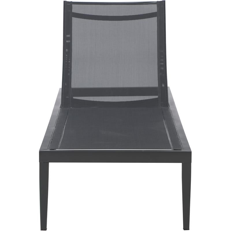 Afuera Living Modern Black Outdoor Patio Chaise Lounge Chair