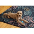 Afuera Living Indoor Outdoor Machine Washable Area 5'x7' Rug in Navy and Gold
