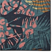 Afuera Living Indoor Outdoor Machine Washable Area 5'x7' Rug in Navy and Gold
