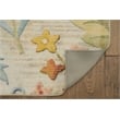 Afuera Living Indoor Outdoor Machine Washable Area 5'x7' Rug in Ivory and Pink