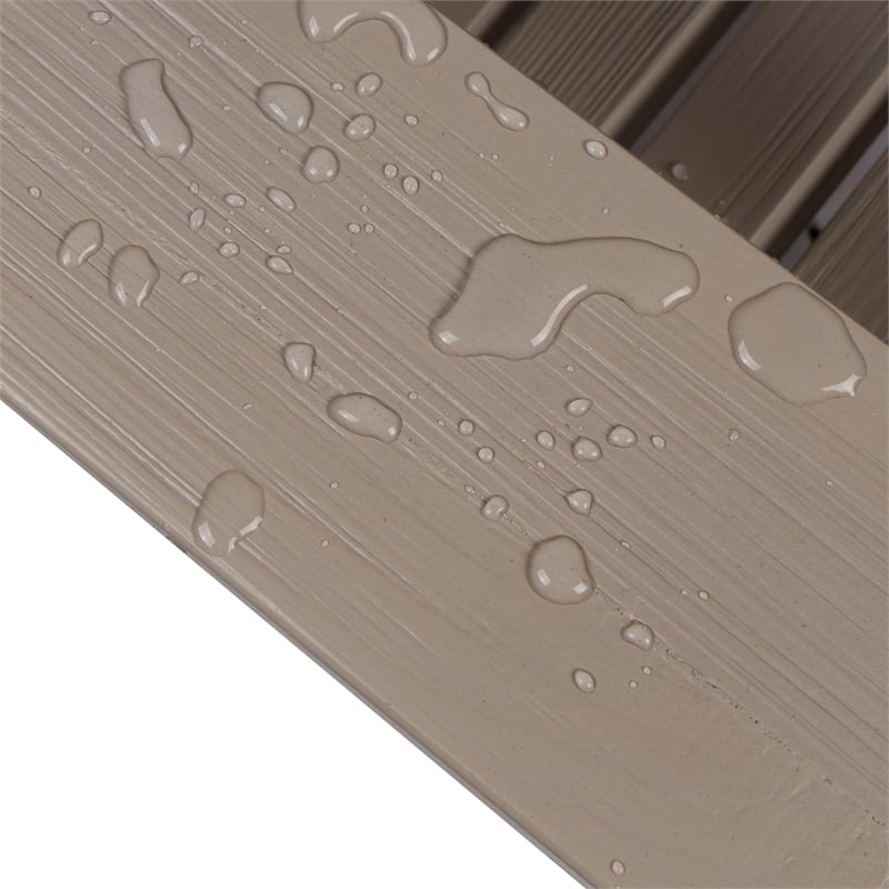 Afuera Living Traditional Cedar Wood Patio Porch Adirondack Chair in Gray