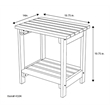 Afuera Living Rectangular Wood End Table Indoor/Outdoor Side Table in Beige