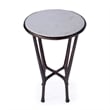 Afuera Living Contemporary Outdoor Marble Side Table In Bronze