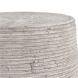 Afuera Living Concrete Stone Outdoor End Table in Rough Light Gray